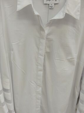 Joseph Ribkoff White Men's Dress Shirt with Classic Collar